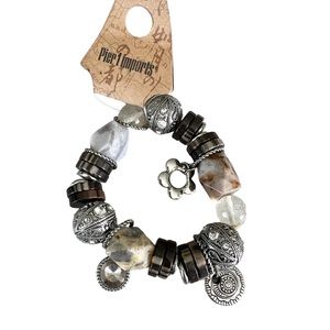 Pier 1 Imports crystal rock boho stretch bracelet semi-precious